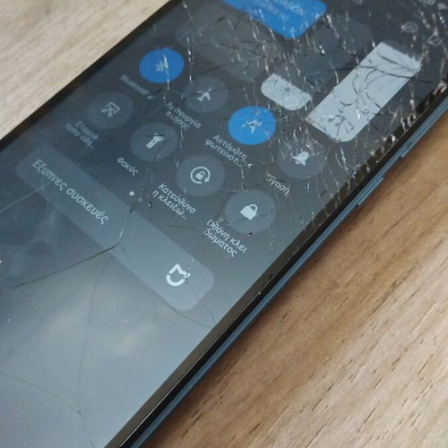 Xiaomi Redmi 10c smartphone used, screen needs replacement, blue, 64GB