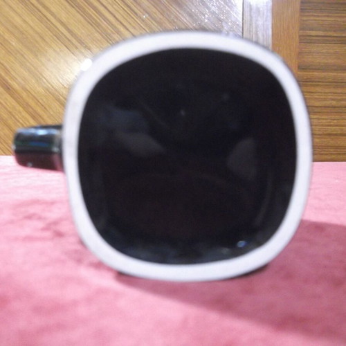 Nescafe ceramic mug black, like new, engraved logo