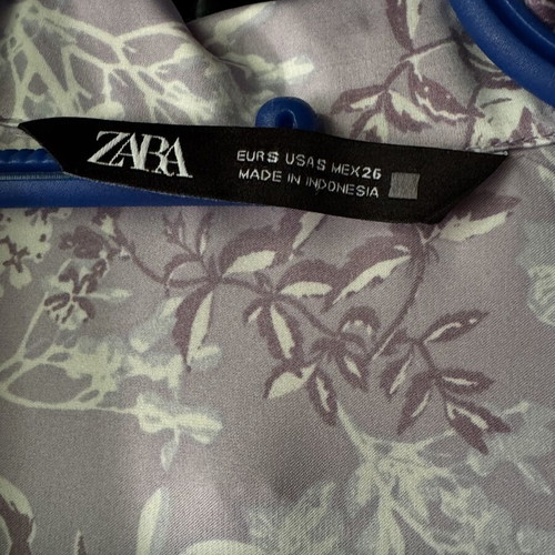 Zara satin shirt and pants set like new, pink and purple