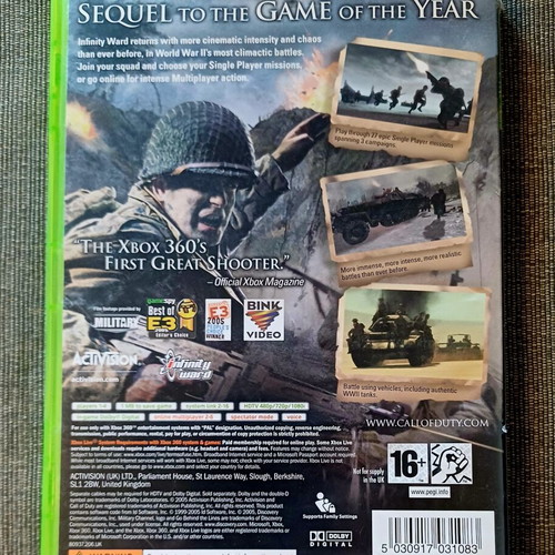 Call of Duty 2 Xbox 360 used, complete