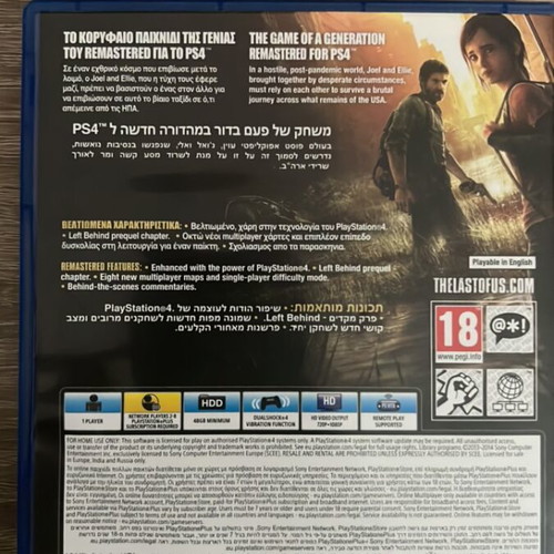 The Last of Us Remastered PS4 game