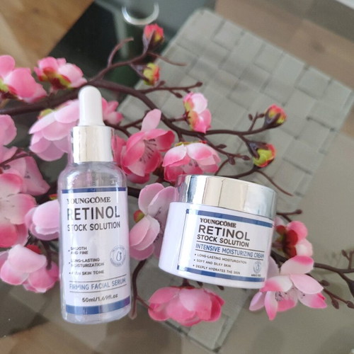 Ενυδατική κρέμα προσώπου και serum με ρετινόλη σετ καινούργιο