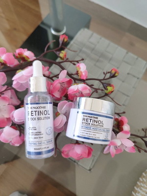 Ενυδατική κρέμα προσώπου και serum με ρετινόλη σετ καινούργιο