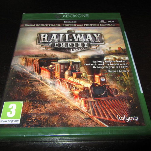 Railway Empire Xbox One game new sealed with digital OST poster manual
