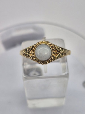 Moonstone Crystal Brass Ring new