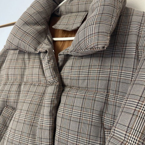Puffer jacket, wide fit, grey beige