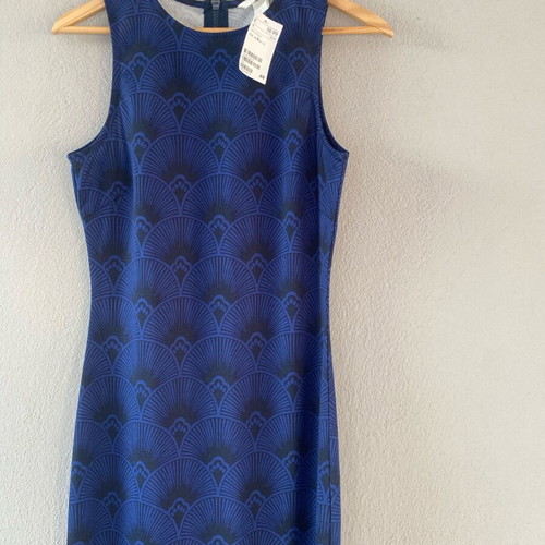Blue midi dress