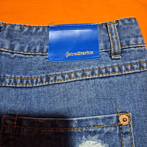 Stradivarius denim skirt like new, blue, size S
