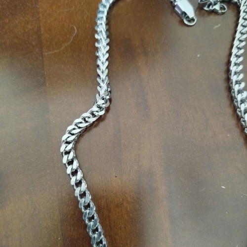 Steel chain 60cm new unisex, gray