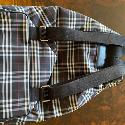 Burberry backpack used, polyester with leather accents