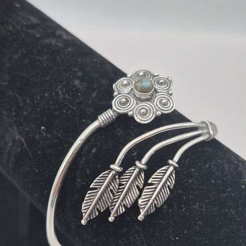 Labradorite Crystal Bracelet Silver Plated new