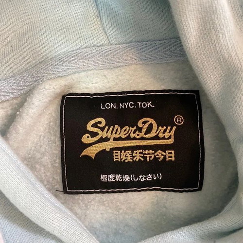 SuperDry sweatshirt like new, size medium, white and turquoise