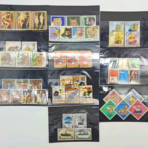 Lotto of 10 foreign miniature stamp series new