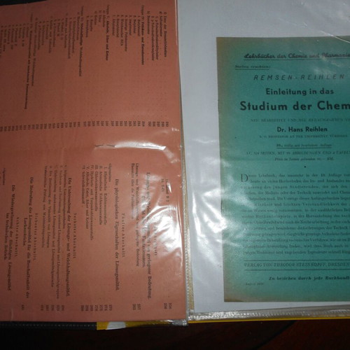 Physical Chemistry used bibliographic pamphlets 1931-1941