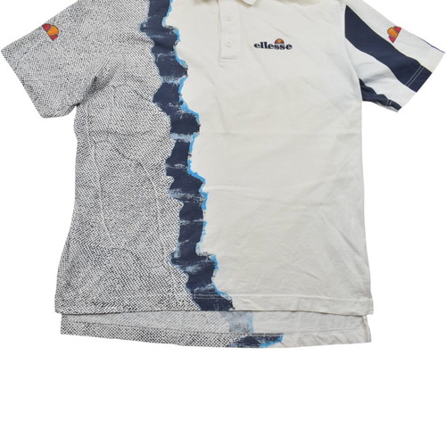 Ellesse Vintage 90s All Over Graphic Polo Tennis Shirt used, size Large