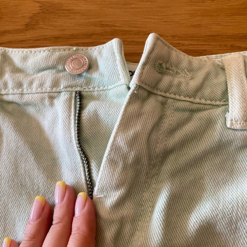 Tally Weijl denim shorts, turquoise, 100% cotton, size M