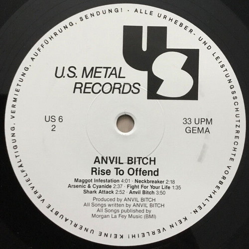 Anvil Bitch Rise To Offend vinyl record used, metal