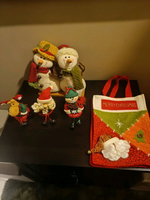 Σετ χριστουγεννιάτικα διακοσμητικά 5 τεμαχίων σαν καινούργιο