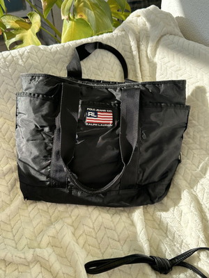 Polo Jeans Co. Ralph Lauren tote bag used, black, shoulder style