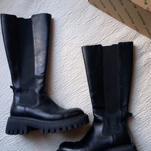 Badura boots used, black, genuine leather, size 38