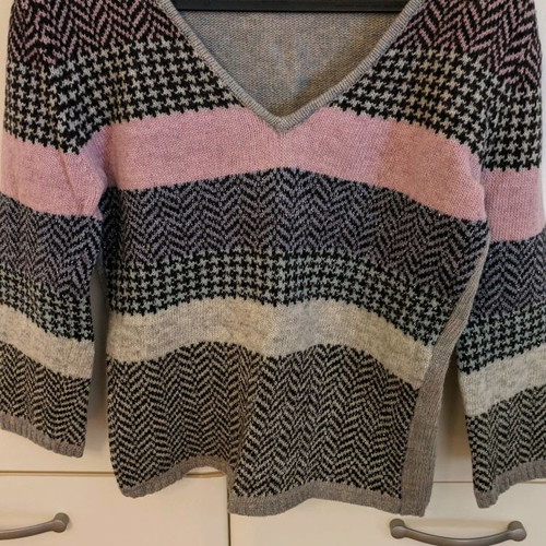 Naf Naf sweater used with silver thread, size medium