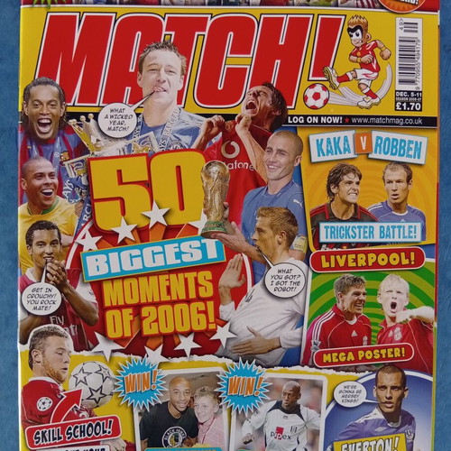 Match Football Magazine issue 5-11/12/2006 like new with Liverpool posters