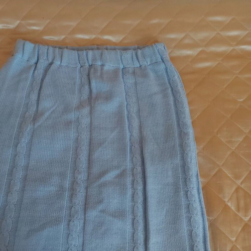 Knitted skirt used, turquoise, size L