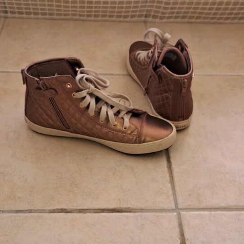 Geox women's ankle boots like new, size 37, pink, zipper detail