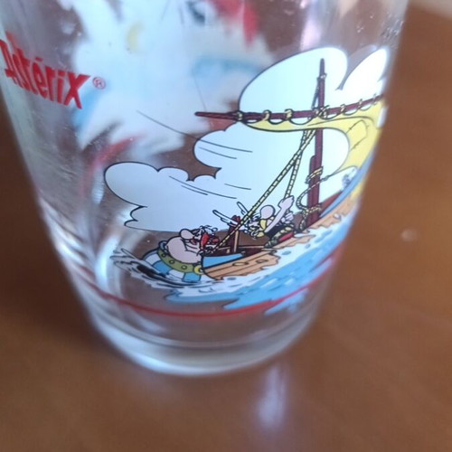 Nutella promotional glass with Asterix images