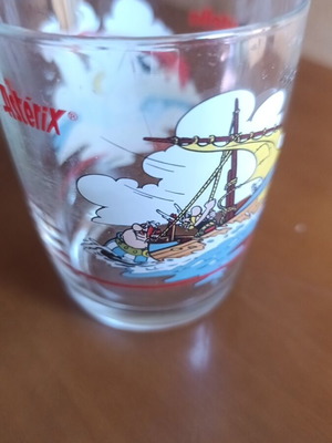 Nutella promotional glass with Asterix images