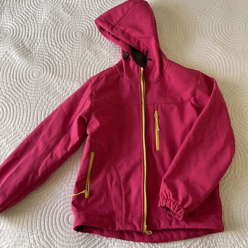 Softshell jacket for girls, size 128 cm, pink