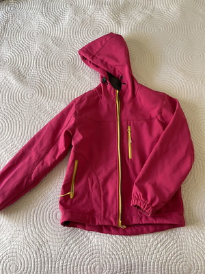 Softshell jacket for girls, size 128 cm, pink