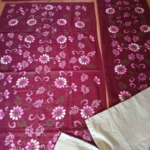 Handmade cross-stitch rug set like new, 3 pieces