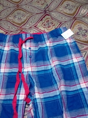 Pajama pants new with blue and red colors size M