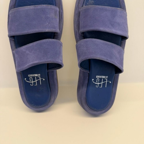 Tsitsivas Cobalt Blue Leather Flatform Mules Size 40 Used