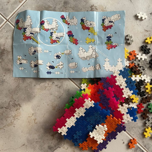 Djeco Moza Blop, Plan Toys balancing tree, Plus Plus unicorn blocks, Eureka 3D puzzles used set