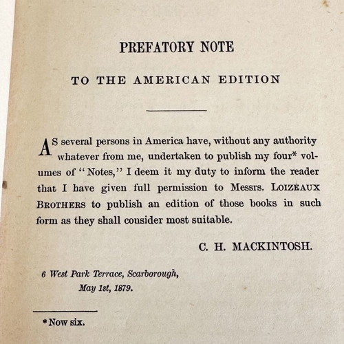 Notes on the Book of Leviticus by C.H. Mackintosh used, 19th century edition