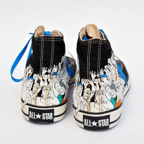 Vintage Converse All Star Chuck Taylor Graffiti Long Neck sneakers size 40