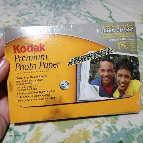 Kodak Premium Photo Paper used, pack of 58 sheets