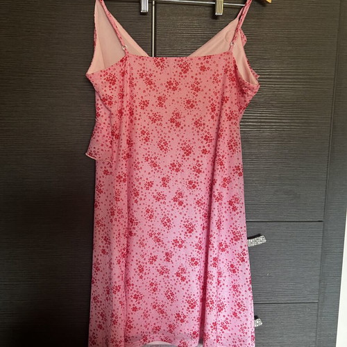 Sinsay short dress XL used, red and pink with lining