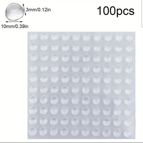 Transparent silicone anti-collision dots pack of 100
