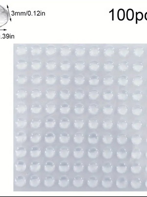 Transparent silicone anti-collision dots pack of 100