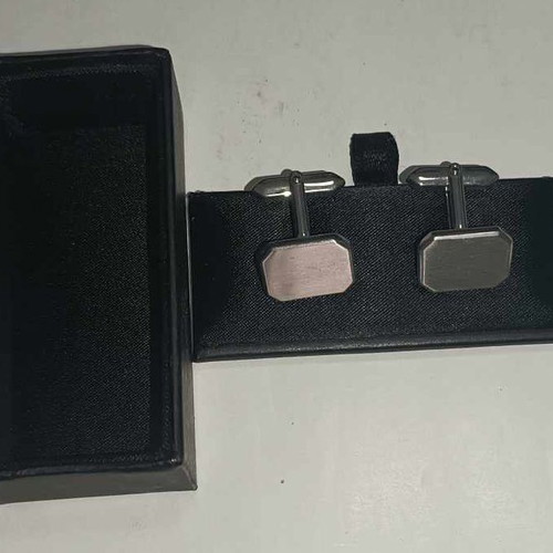 Ascot silver cufflinks like new in leather case