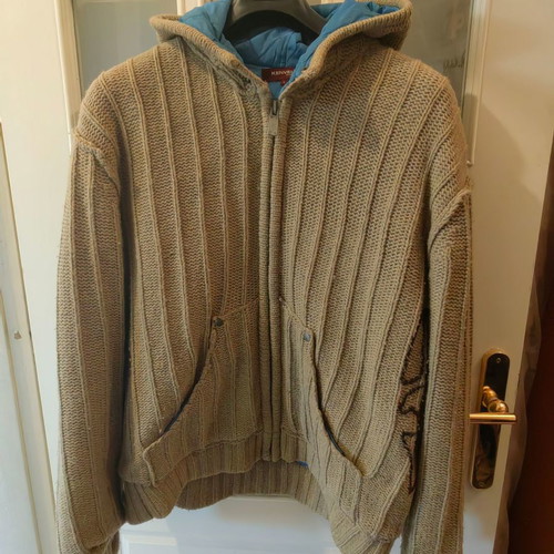 Kenvelo knitted jacket used, men's, size Large, beige