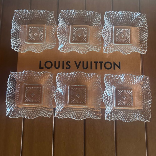 Indiana Glass Co Diamond Point trinket bowls set of 6 new