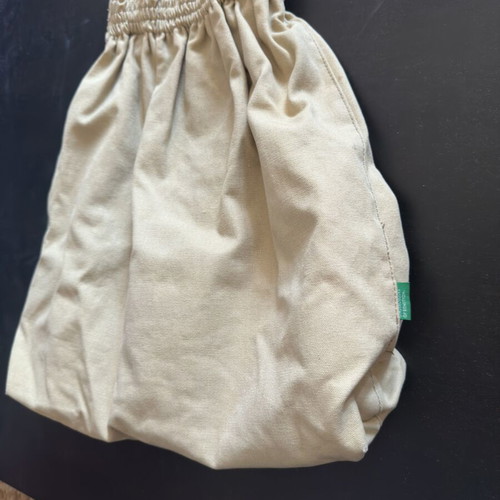Benetton shoulder bag like new, beige cotton tote