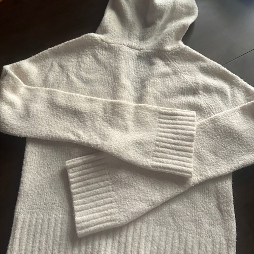 DKNY Jeans women's white light knit cardigan L