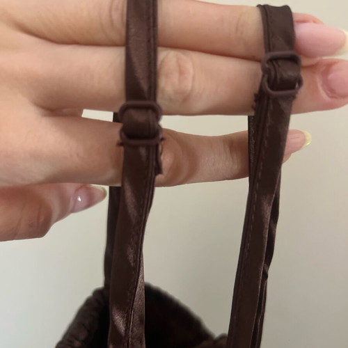 Brown satin corset like new, size M