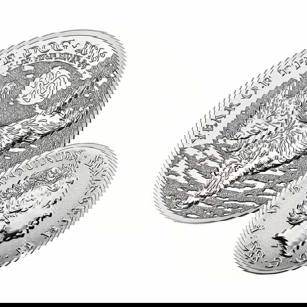 Great Britain 1 Oz Silver 2 Pounds "Year of the Dog" 2018