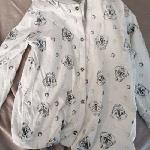 H&M Snoopy and Chip and Dale baby bodysuits used, pack of three 92cm